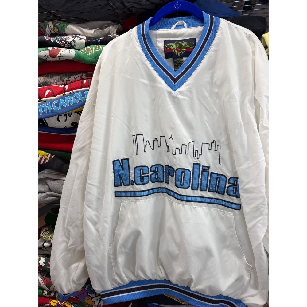 Vintage 90s UNC University North Carolina Windbreaker V-Neck Pullover college XL